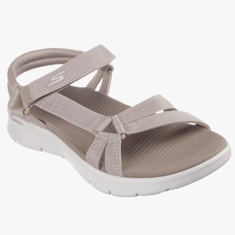 Skechers Taupe Strappy Comfort Sandals